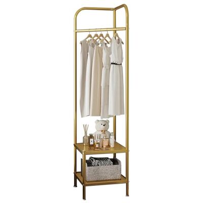 GarveeMore Kledingrek, hoekkapstokken, kledingrek voor slaapkamer, onafhankelijk kledingrek met 2 opbergplanken en metalen haken voor slaapkamer, entree, hal, 42 x 42 x 190 cm GarveeMore Kledingrek, hoekkapstokken, kledingrek voor slaapkamer, onafhankelijk kledingrek met 2 opbergplanken en metalen haken voor slaapkamer, entree, hal, 42 x 42 x 190 cm