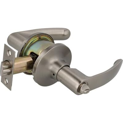 Amig Set van 2 deurgrepen met slot Met buitensleutel en binnenslot Anti-kaartsysteem Messing Mat chroom Deurslot 60/70 mm Amig Set van 2 deurgrepen met slot Met buitensleutel en binnenslot Anti-kaartsysteem Messing Mat chroom Deurslot 60/70 mm