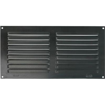 Amig Rechthoekig aluminium rooster Ventilatieroosters voor luchtuitlaat Ideaal voor keuken- en badkamerplafonds Afmetingen 150 x 300 mm Zwart Amig Rechthoekig aluminium rooster Ventilatieroosters voor luchtuitlaat Ideaal voor keuken- en badkamerplafonds Afmetingen 150 x 300 mm Zwart