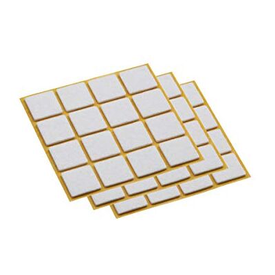 Metafranc Viltglijders zelfklevend effectieve bescherming van uw meubels en stoelen / meubelglijders set voor gevoelige vloeren / stoelglijders / vloerglijders 25 x 25 mm (45 Stuk) wit Metafranc Viltglijders zelfklevend effectieve bescherming van uw meubels en stoelen / meubelglijders set voor gevoelige vloeren / stoelglijders / vloerglijders 25 x 25 mm (45 Stuk) wit