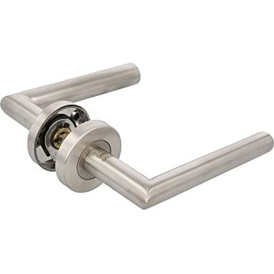 Amig Deurgreepset met rozet Model 37RX 120 x Ø19 mm 8 mm vierkante spindel Elegant en eenvoudig ontwerp 18/8 roestvrij staal, mat zilver Amig Deurgreepset met rozet Model 37RX 120 x Ø19 mm 8 mm vierkante spindel Elegant en eenvoudig ontwerp 18/8 roestvrij staal, mat zilver