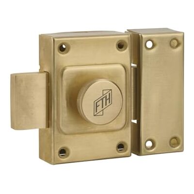 FTH Deurslot C60 met knop, cilinder 40 mm, kofferbak en grendel messing, 3 getande sleutels FTH Deurslot C60 met knop, cilinder 40 mm, kofferbak en grendel messing, 3 getande sleutels