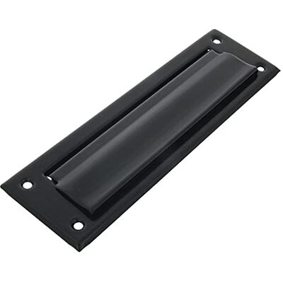 Amig Zwarte brievenbus model 1 Wand- of deurmontage Brievenvanger met stalen deksel 254 x 78 mm Openingsafmetingen: 198 x 48 mm Matzwart Brievengleuf Amig Zwarte brievenbus model 1 Wand- of deurmontage Brievenvanger met stalen deksel 254 x 78 mm Openingsafmetingen: 198 x 48 mm Matzwart Brievengleuf