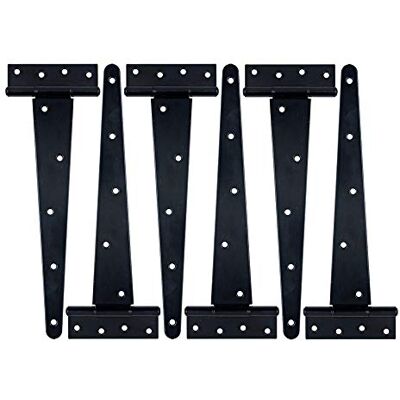HLMOptimo HLMxOptimo Heavy Duty T Scharnier T-Strap Scharnierschuur Scharnier Schuur Scharnier Scharnier Deurscharnier Smeed Roestvrij Alle Maat Zwart (6, 12") HLMOptimo HLMxOptimo Heavy Duty T Scharnier T-Strap Scharnierschuur Scharnier Schuur Scharnier Scharnier Deurscharnier Smeed Roestvrij Alle Maat Zwart (6, 12")