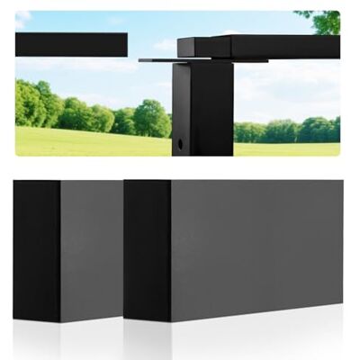 VEVOR 2 stuks Onzichtbare rechthoekige trapleuning voor trappen, balkons, POM, platte vorm, voor binnen en buiten, mat zwart VEVOR 2 stuks Onzichtbare rechthoekige trapleuning voor trappen, balkons, POM, platte vorm, voor binnen en buiten, mat zwart