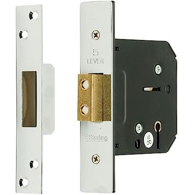 Sterling MLD530N 5 hendels deadlock, chroom, 3" 76 mm Sterling MLD530N 5 hendels deadlock, chroom, 3" 76 mm