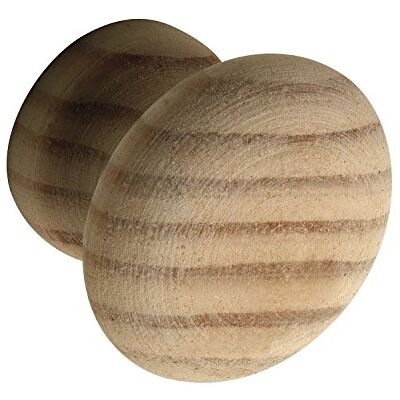 ALLES IM GRIFF Knauf voor kast Hemera ø35 mm Meubelknop van hout, diepte 28 mm deurknop, grenen ruw ALLES IM GRIFF Knauf voor kast Hemera ø35 mm Meubelknop van hout, diepte 28 mm deurknop, grenen ruw