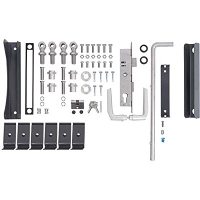 Alberts 678180 Accessoireset Flexo voor dubbele poort tot 1200 mm hoogte onbewerkt staal, verzinkt antraciet kunststof gecoat RAL 7016 Alberts 678180 Accessoireset Flexo voor dubbele poort tot 1200 mm hoogte onbewerkt staal, verzinkt antraciet kunststof gecoat RAL 7016