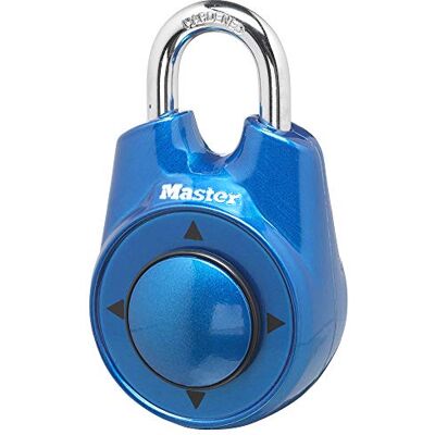 Master Lock 1500iD Locker Lock Set Your Own Directional Combinatie Hangslot, 1 Pack, Blauw Master Lock 1500iD Locker Lock Set Your Own Directional Combinatie Hangslot, 1 Pack, Blauw