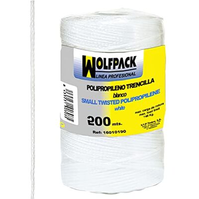 WOLFPACK Linea Profesional 16010130 koord polypropyleen wit (spoel 200 meter), uniek WOLFPACK Linea Profesional 16010130 koord polypropyleen wit (spoel 200 meter), uniek