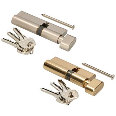 KOTARBAU Sluitcilinder 35/35 messing met knop cilinderslot profielcilinder deurcilinder slotcilinder veiligheidsslot dubbele cilinder KOTARBAU Sluitcilinder 35/35 messing met knop cilinderslot profielcilinder deurcilinder slotcilinder veiligheidsslot dubbele cilinder