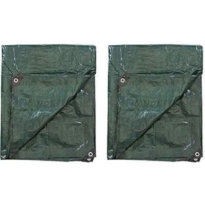StanSport Medium-Duty Rip-Stop Tarp 6' x 8' -Forest Green-2 Pack, Polyethyleen, Zwart, 72" L x 96" W StanSport Medium-Duty Rip-Stop Tarp 6' x 8' -Forest Green-2 Pack, Polyethyleen, Zwart, 72" L x 96" W
