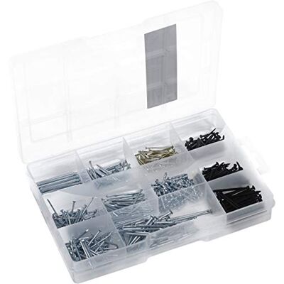 Connex Nagelassortiment 515-delig spijkers & kamdoeleinden in set voorgesorteerd in praktische kunststof doos geschikt voor huis, hobby & werkplaats/assortimentskist/assortimentsbox Connex Nagelassortiment 515-delig spijkers & kamdoeleinden in set voorgesorteerd in praktische kunststof doos geschikt voor huis, hobby & werkplaats/assortimentskist/assortimentsbox