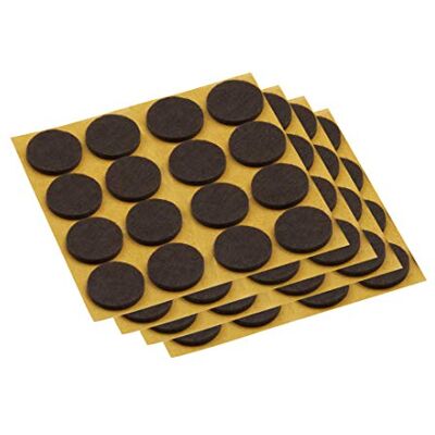 Metafranc Viltglijders zelfklevend effectieve bescherming van uw meubels en stoelen / meubelglijders set voor gevoelige vloeren / stoelglijders / vloerglijders Ø 22 mm (80 Stuk) bruin Metafranc Viltglijders zelfklevend effectieve bescherming van uw meubels en stoelen / meubelglijders set voor gevoelige vloeren / stoelglijders / vloerglijders Ø 22 mm (80 Stuk) bruin
