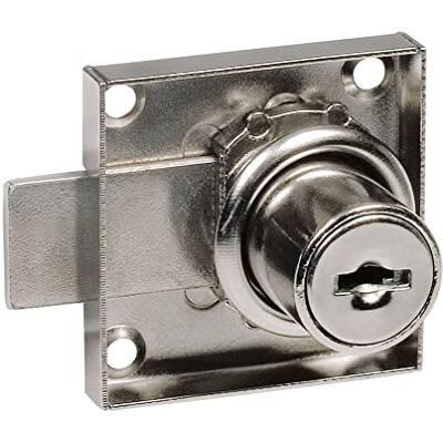Amig Lade- en meubeldeurslot Mod.1A + 2 sleutels Mod.371 Voor laden en kasten in huis of op kantoor Vernikkeld staal Veilig en eenvoudig te installeren Amig Lade- en meubeldeurslot Mod.1A + 2 sleutels Mod.371 Voor laden en kasten in huis of op kantoor Vernikkeld staal Veilig en eenvoudig te installeren