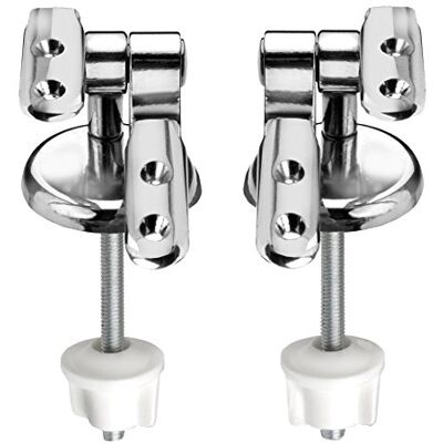 Cornat WC-deksel met messing scharnieren - Polyresin zitting - Chroomafwerking Cornat WC-deksel met messing scharnieren - Polyresin zitting - Chroomafwerking