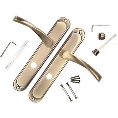 KOTARBAU Deurklink, 72 mm, wc-deurgreep, patin, deurbeslag, deurgarnituur, lang schild, deurkrukset, binnendeur, buitendeur, handgreep, poortbeslag KOTARBAU Deurklink, 72 mm, wc-deurgreep, patin, deurbeslag, deurgarnituur, lang schild, deurkrukset, binnendeur, buitendeur, handgreep, poortbeslag