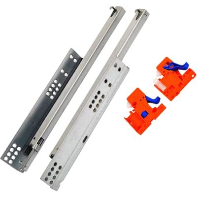 GTV GCHX18-H vloermontagegeleiding met stil sluitmechanisme rail voor de onderste montage gedeeltelijk uittrekbaar Modern Slide, plaat 18 stille sluiting tot 25 kg 1 set = 2 stuks l-300 GTV GCHX18-H vloermontagegeleiding met stil sluitmechanisme rail voor de onderste montage gedeeltelijk uittrekbaar Modern Slide, plaat 18 stille sluiting tot 25 kg 1 set = 2 stuks l-300