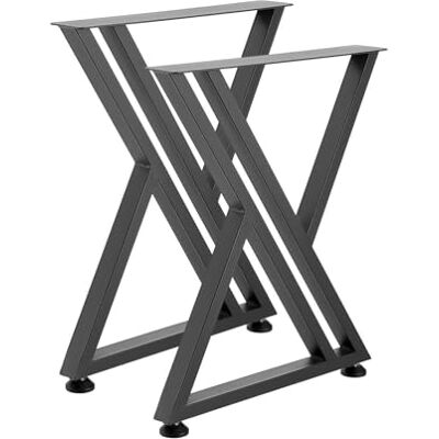VEVOR Tafelpoten van staal, afneembare bureaupoten, stabiele X-structuur, eenvoudige installatie, maximale belasting van 1000 kg, voor salontafels, bartafels, 74 x 61 cm, 2 stuks, zwart VEVOR Tafelpoten van staal, afneembare bureaupoten, stabiele X-structuur, eenvoudige installatie, maximale belasting van 1000 kg, voor salontafels, bartafels, 74 x 61 cm, 2 stuks, zwart