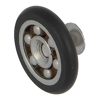 Amig Douchedeurlager Set van 2 stuks Ø 20 mm Voorlager en M4x8 schroef Voor schuifdeuren van badkamerdouches Zwart polyamide Amig Douchedeurlager Set van 2 stuks Ø 20 mm Voorlager en M4x8 schroef Voor schuifdeuren van badkamerdouches Zwart polyamide