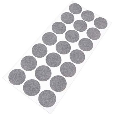 Adsamm ® / 21 x zelfklevende viltglijders/grijs/Ø 30 mm/rond / 1,5 mm dunne zelfklevende meubelglijders van vilt Adsamm ® / 21 x zelfklevende viltglijders/grijs/Ø 30 mm/rond / 1,5 mm dunne zelfklevende meubelglijders van vilt