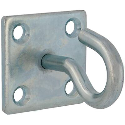 Amig Plafondhaak voor lamp Muuranker met schroefbevestiging Haak 50 x 50 x 8 mm Ø8 mm Multifunctionele open haak Met vaste montageplaat Verzinkt staal Amig Plafondhaak voor lamp Muuranker met schroefbevestiging Haak 50 x 50 x 8 mm Ø8 mm Multifunctionele open haak Met vaste montageplaat Verzinkt staal