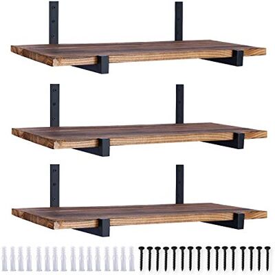 OVOV Ouvin 6 Pack Heavy Duty Plank Beugels Wandmontage Industriële Boerderij Drijvende Plank Beugels met Lip OVOV Ouvin 6 Pack Heavy Duty Plank Beugels Wandmontage Industriële Boerderij Drijvende Plank Beugels met Lip