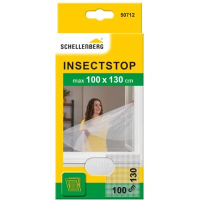 Schellenberg 50712 nylon horrengaas, muggen en insectengaas inclusief bevestigingstape, bevestiging zonder te boren, 100 x 130 cm, wit Schellenberg 50712 nylon horrengaas, muggen en insectengaas inclusief bevestigingstape, bevestiging zonder te boren, 100 x 130 cm, wit