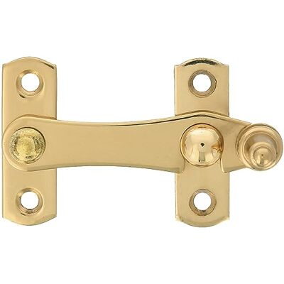 Amig Verguld rolluikslot met omgekeerde vergrendeling 75 x 46 mm Gepolijst messing Inbraak- en stootbestendig veiligheidsslot voor ramen Inclusief schroeven Amig Verguld rolluikslot met omgekeerde vergrendeling 75 x 46 mm Gepolijst messing Inbraak- en stootbestendig veiligheidsslot voor ramen Inclusief schroeven