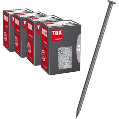 TOX draadpennen in 4 maten met verzonken kop, set voor eenvoudige houtverbindingen en vlakke oppervlakken 1,2x20 / 1,4x25 / 1,6x30 / 1,8x35 mm blank staal, elk 400 g in een doos, 063909004 TOX draadpennen in 4 maten met verzonken kop, set voor eenvoudige houtverbindingen en vlakke oppervlakken 1,2x20 / 1,4x25 / 1,6x30 / 1,8x35 mm blank staal, elk 400 g in een doos, 063909004