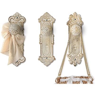 Comfify Shabby Chic gietijzeren decoratieve wandhaken rustiek wit deurknop kapstokhaken voor muur set van 3 schroeven en ankers inbegrepen antieke wandhaken om kleding op te hangen Comfify Shabby Chic gietijzeren decoratieve wandhaken rustiek wit deurknop kapstokhaken voor muur set van 3 schroeven en ankers inbegrepen antieke wandhaken om kleding op te hangen