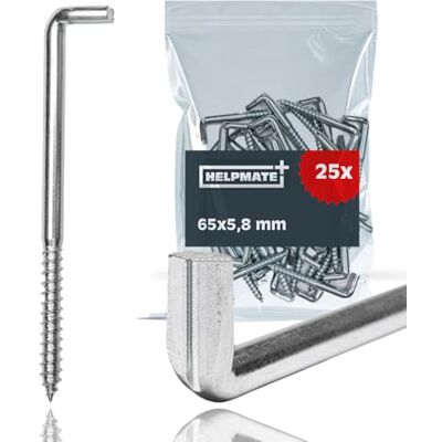 HELPMATE Schroefhaken recht met gleuf 65 x 5,8 x 35 x 18 mm – galvanisch verzinkt staal – 25 stuks – sleufhaken voor wandmontage HELPMATE Schroefhaken recht met gleuf 65 x 5,8 x 35 x 18 mm – galvanisch verzinkt staal – 25 stuks – sleufhaken voor wandmontage