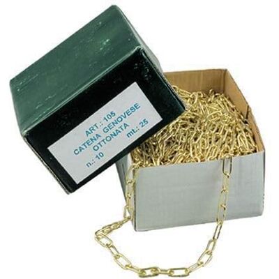 Blinky 810012 ketting genoveerde messing art. 105 meter 25 Blinky 810012 ketting genoveerde messing art. 105 meter 25