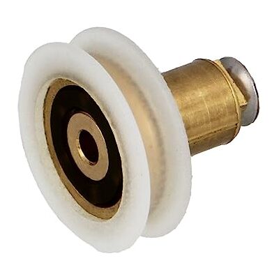 Amig Douchedeurlager Set van 2 stuks Ø 22 x 28 mm Hoeklager en M4x8 schroef Voor schuifdeuren van badkamerdouches Wit nylon Amig Douchedeurlager Set van 2 stuks Ø 22 x 28 mm Hoeklager en M4x8 schroef Voor schuifdeuren van badkamerdouches Wit nylon