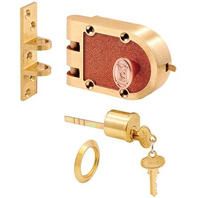 PRiME Producten SE 15326 Bronzen impasse met enkele cilinder en platte slag, messing PRiME Producten SE 15326 Bronzen impasse met enkele cilinder en platte slag, messing