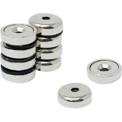 first4magnets F4MA20-1 20 mm diameter x 7 mm dik x 4 mm c/wastafel N42 neodymium magneten pot 13,2 kg pull (1 verpakking), zilver, 25 x 10 x 3 cm first4magnets F4MA20-1 20 mm diameter x 7 mm dik x 4 mm c/wastafel N42 neodymium magneten pot 13,2 kg pull (1 verpakking), zilver, 25 x 10 x 3 cm