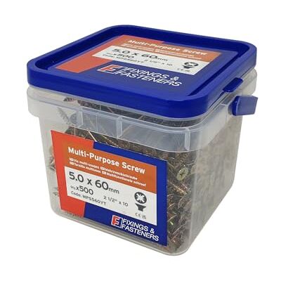 ForgeFix MPS560YT Multi-Doel Pozi Schroef - 5,0x60mm Tub500 ForgeFix MPS560YT Multi-Doel Pozi Schroef - 5,0x60mm Tub500