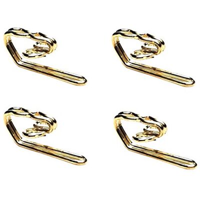 Merriway BH03671 (50 stuks) EB Gordijn Header Tape Gordijn Haak Messing Plated Metaal Pack van 50 Stuks Merriway BH03671 (50 stuks) EB Gordijn Header Tape Gordijn Haak Messing Plated Metaal Pack van 50 Stuks