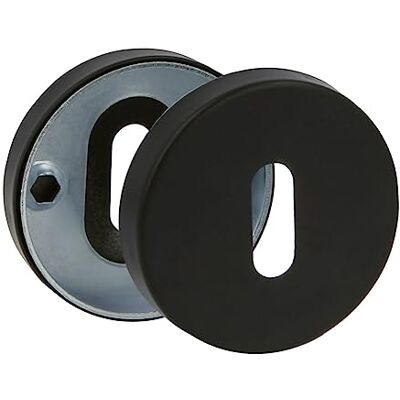 Amig Sleutelgatrozet voor ronde rozetgrepen Model 4RX Ø53 mm Slotrozet Compatibel met sleutels met bescherming Zwart roestvrij staal Amig Sleutelgatrozet voor ronde rozetgrepen Model 4RX Ø53 mm Slotrozet Compatibel met sleutels met bescherming Zwart roestvrij staal
