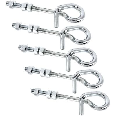 Alberts 869366 schommelhaak met schroefdraad om door te schroeven elektrolytisch blauw verzinkt lengte 180 mm schroefdraad M12 Set van 5 Alberts 869366 schommelhaak met schroefdraad om door te schroeven elektrolytisch blauw verzinkt lengte 180 mm schroefdraad M12 Set van 5
