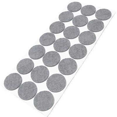 Adsamm ® / 21 x zelfklevende viltglijders/Grijs/ø 30 mm/Rond/Meubelviltglijders met een dikte van 3,5 mm/Meubel- en vloerbescherming Adsamm ® / 21 x zelfklevende viltglijders/Grijs/ø 30 mm/Rond/Meubelviltglijders met een dikte van 3,5 mm/Meubel- en vloerbescherming