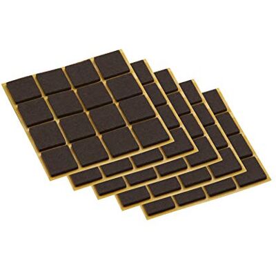 Metafranc Viltglijders zelfklevend effectieve bescherming van uw meubels en stoelen / meubelglijders set voor gevoelige vloeren / stoelglijders / vloerglijders 22 x 22 mm (80 Stuk) bruin Metafranc Viltglijders zelfklevend effectieve bescherming van uw meubels en stoelen / meubelglijders set voor gevoelige vloeren / stoelglijders / vloerglijders 22 x 22 mm (80 Stuk) bruin