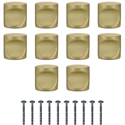 Amig Pack van 10 Meubelknoppen Ø20 Mm Gekleurd in Geborsteld Goud Gemaakt van Zamak Handgrepen voor Lades en Kasten in Moderne Decoratieve Stijl Mod. 816 Amig Pack van 10 Meubelknoppen Ø20 Mm Gekleurd in Geborsteld Goud Gemaakt van Zamak Handgrepen voor Lades en Kasten in Moderne Decoratieve Stijl Mod. 816