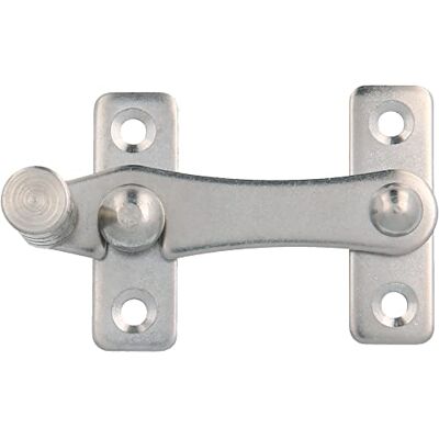 Amig Linker luiksluiting 75 x 46 mm Haak voor deuren, ramen en luiken Binnen- en buitenslot 18/8 roestvrij staal, glanzend zilver Amig Linker luiksluiting 75 x 46 mm Haak voor deuren, ramen en luiken Binnen- en buitenslot 18/8 roestvrij staal, glanzend zilver