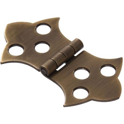 Hillman The Group 851591 1-11/16 x 3-1/16-inch massief messing decoratief scharnier, antiek, messing afwerking Hillman The Group 851591 1-11/16 x 3-1/16-inch massief messing decoratief scharnier, antiek, messing afwerking