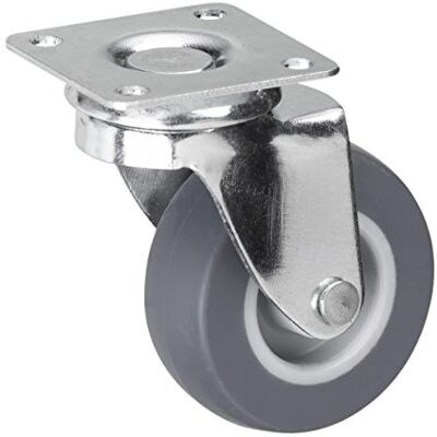 Metafranc Zwenkwiel Ø 50 mm 42 x 42 mm plaat rubberen wiel zacht loopvlak glijlagers 35 kg draagkracht/transportwiel/meubelwiel/zware lasten / 800650 Metafranc Zwenkwiel Ø 50 mm 42 x 42 mm plaat rubberen wiel zacht loopvlak glijlagers 35 kg draagkracht/transportwiel/meubelwiel/zware lasten / 800650