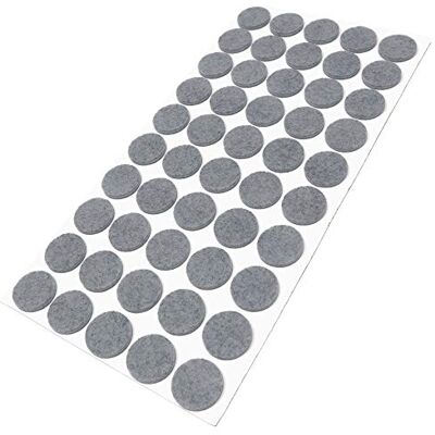 Adsamm ® / 50 x zelfklevende viltglijders/Grijs/ø 22 mm/Rond/Meubelviltglijders met een dikte van 3,5 mm/Meubel- en vloerbescherming Adsamm ® / 50 x zelfklevende viltglijders/Grijs/ø 22 mm/Rond/Meubelviltglijders met een dikte van 3,5 mm/Meubel- en vloerbescherming