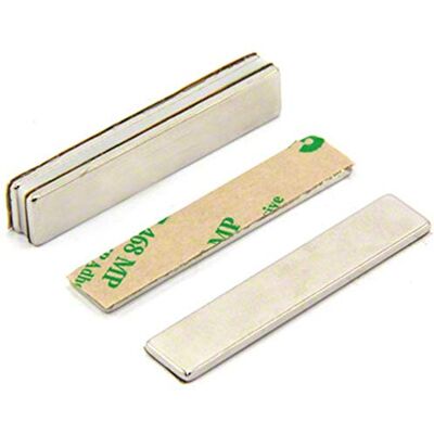 first4magnets F501SA-10 Zelfklevende 50 x 10 x 2 mm dikke N42 neodymium magneten 5,5 kg trekken (Zuid) (verpakking van 10), zilver, 25 x 10 x 3 cm first4magnets F501SA-10 Zelfklevende 50 x 10 x 2 mm dikke N42 neodymium magneten 5,5 kg trekken (Zuid) (verpakking van 10), zilver, 25 x 10 x 3 cm