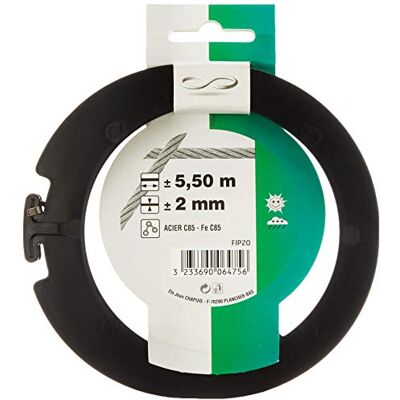 Chapuis FIP20 Pianotouw materiaal: C85 staal Diameter: 2 mm Lengte: 5, meter kleur: Metaal, Grijs Chapuis FIP20 Pianotouw materiaal: C85 staal Diameter: 2 mm Lengte: 5, meter kleur: Metaal, Grijs