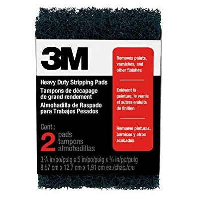 3M Heavy Duty Stripping Pads, 3.375 Inch bij 5 Inch bij .75 Inch, 2 Pack 3M Heavy Duty Stripping Pads, 3.375 Inch bij 5 Inch bij .75 Inch, 2 Pack